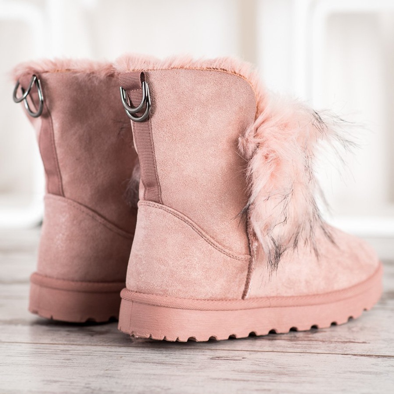 Bella Paris Botas de nieve con piel rosado 2