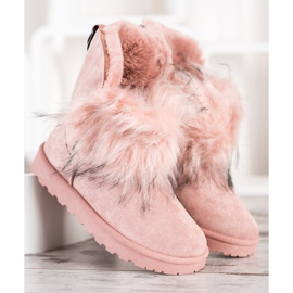 Bella Paris Botas de nieve con piel rosado 3