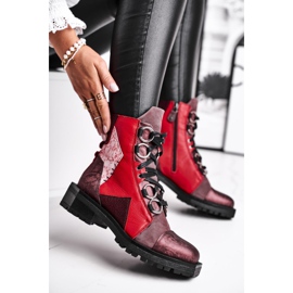 Botas Mujer Piel Maciejka Burdeos 04184-23 / 00-3 rojo 1