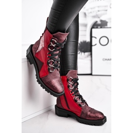 Botas Mujer Piel Maciejka Burdeos 04184-23 / 00-3 rojo 5