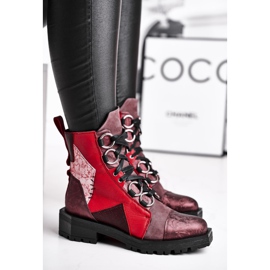 Botas Mujer Piel Maciejka Burdeos 04184-23 / 00-3 rojo 3