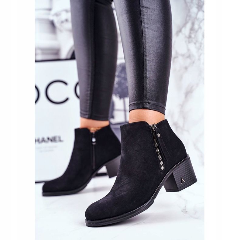 S.Barski Botas De Mujer Con Tacón Cálido Negro Blanche 2 S.Barski Botas De Mujer Con Tacón Cálido Negro Blanche 2