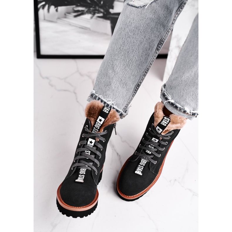 Botas Mujer Ante Big Star Gris GG274903 negro 1