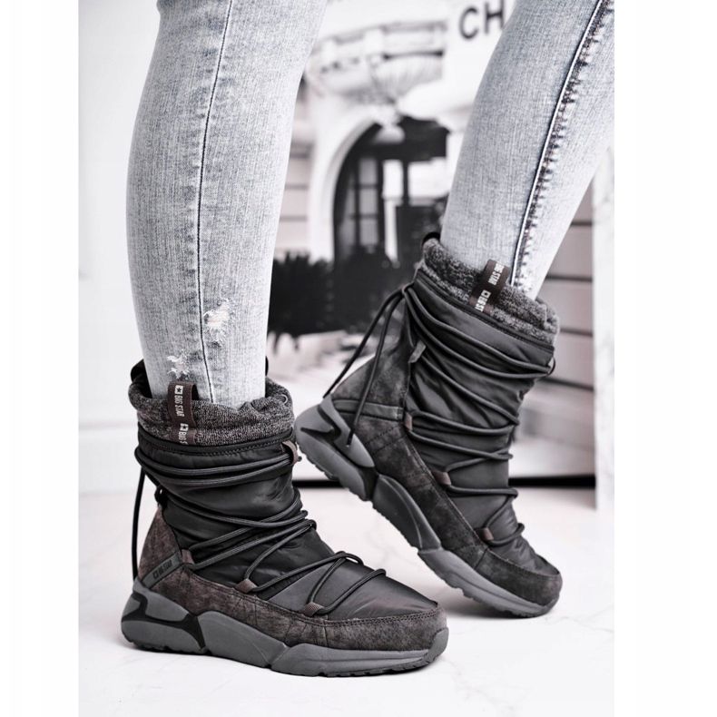 Botas de nieve para mujer Big Star Grey GG274629 gris 1