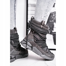 Botas de nieve para mujer Big Star Grey GG274629 gris 3