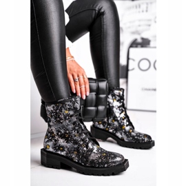 Botas Mujer Piel Maciejka Flowers 04869-38 negro multicolor 1