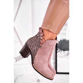 Botas de Mujer en el Tacón, Cuero Primavera Maciejka Beige 04833-04 1 Botas de Mujer en el Tacón, Cuero Primavera Maciejka Beige 04833-04 1