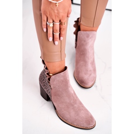Botas de Mujer en el Tacón, Cuero Primavera Maciejka Beige 04833-04 2