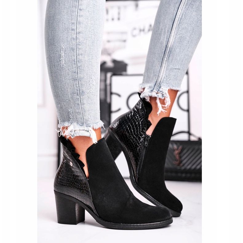 Botas de Mujer en el Tacón, Cuero Primavera Maciejka Negro 04833-01 2 Botas de Mujer en el Tacón, Cuero Primavera Maciejka Negro 04833-01 2