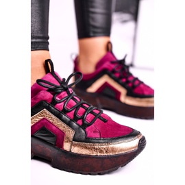 Zapatillas Brogues Mujer Maciejka Leather Burgundy 04731-23 rojo multicolor 4