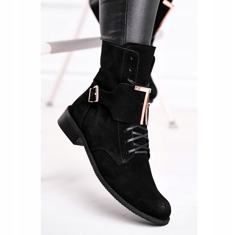 Botas de Mujer Nicole Suede Black 2591 negro 1