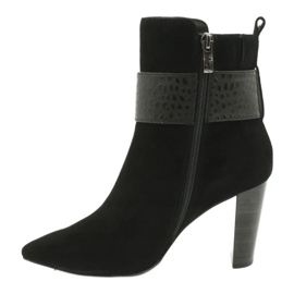 Caprice Botas de cuero negro con una hebilla 25317-25 025 1