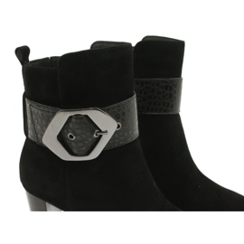 Caprice Botas de cuero negro con una hebilla 25317-25 025 5