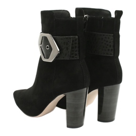 Caprice Botas de cuero negro con una hebilla 25317-25 025 3