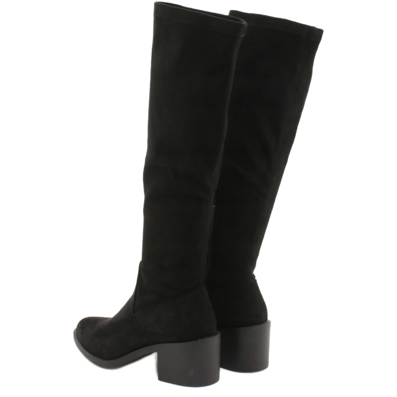 Filippo Botas hasta la rodilla de ante DKZ1585 / 20 BK negro 2