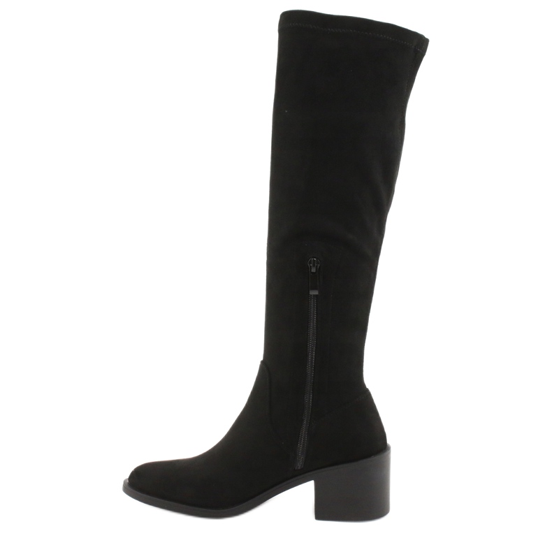 Filippo Botas hasta la rodilla de ante DKZ1585 / 20 BK negro 1