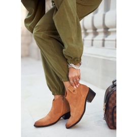 Botas De Mujer Con Tacón De Cuero Big Star Camel GG274330 marrón 1 Botas De Mujer Con Tacón De Cuero Big Star Camel GG274330 marrón 1