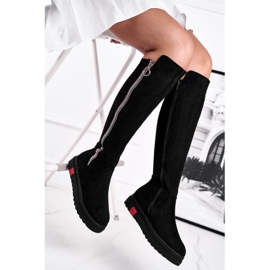 SEA Botas de mujer de ante negro Melbro 3