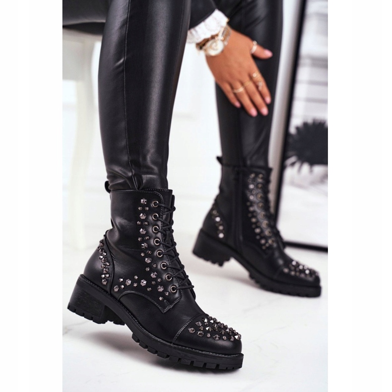 Botas de mujer con tachuelas Black Chill negro 1 Botas de mujer con tachuelas Black Chill negro 1