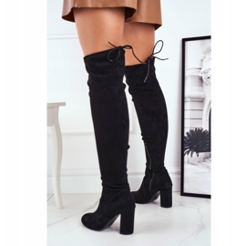 Mulanka Botas De Ante De Mujer Con Tacón Negro Highso 4