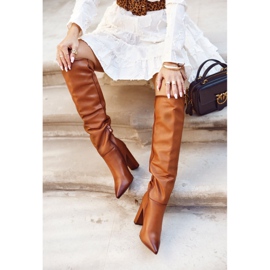 SEA Botas de mujer en el talón Warm Camel Vellma marrón 1