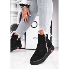 PS1 Botas de mujer, dos sandalias, regreso negro 3