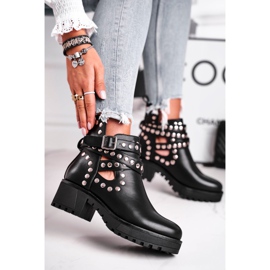 Botas de Mujer con Remaches Grunge Negro Heavenly 5