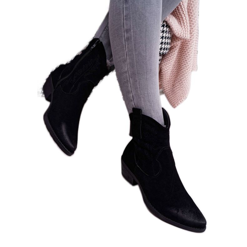 BUGO Botas Vaqueras Mujer Ante Negro Ferders 2 BUGO Botas Vaqueras Mujer Ante Negro Ferders 2