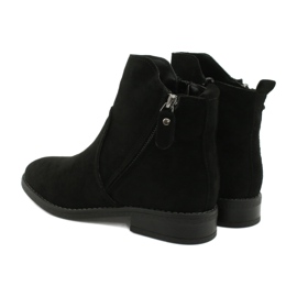 Evento Botines de ante negro con cremalleras 4