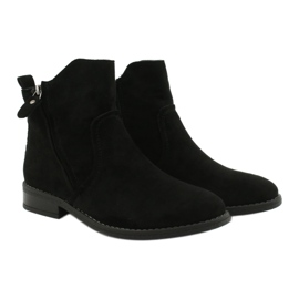 Evento Botines de ante negro con cremalleras 5