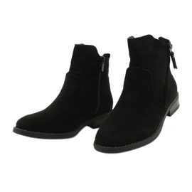 Evento Botines de ante negro con cremalleras 2