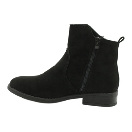 Evento Botines de ante negro con cremalleras 1