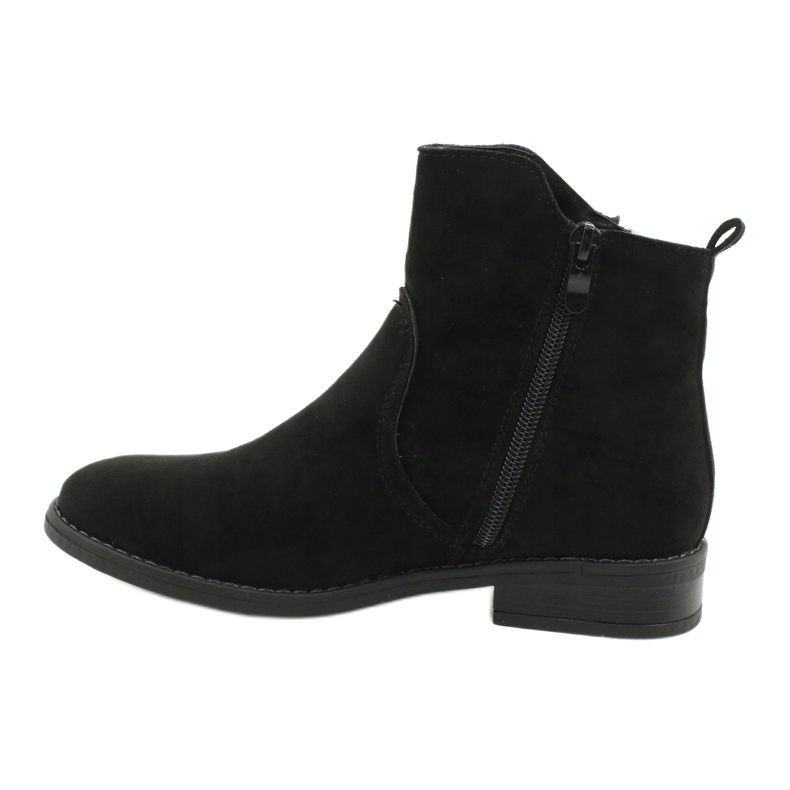Evento Botines de ante negro con cremalleras 1 Evento Botines de ante negro con cremalleras 1