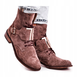 Botas Mujer Nicole Suede Light Brown 2591 marrón 12