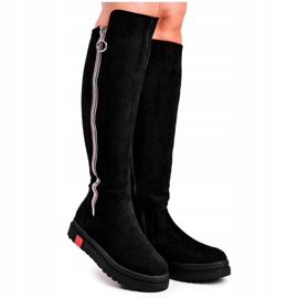 SEA Botas de mujer de ante negro Melbro 5