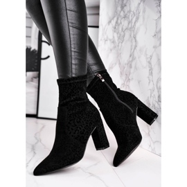 S.Barski Botas de mujer en el talón Centki Black Panther negro 4
