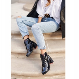 S.Barski Botas De Mujer En Tacón Lacado Negro Do It Better 5