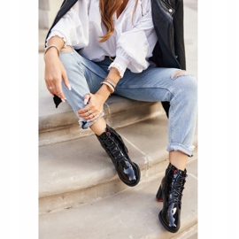 S.Barski Botas De Mujer En Tacón Lacado Negro Do It Better 4