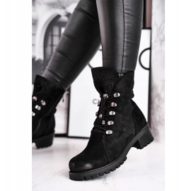S.Barski Botas de mujer Warm Black Bipper Workers negro 5