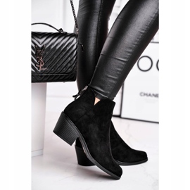 S.Barski Botas de Mujer Tacón Plano Cálido Otoño Negro Lechoso 4