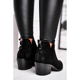 S.Barski Botas de Mujer Tacón Plano Cálido Otoño Negro Lechoso 5