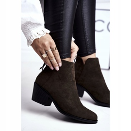 S.Barski De Mujer Botas Con Tacón Plano Cálido Otoño Caqui Lechoso 4