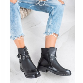 Bella Paris Botas de trabajadores con estilo negro 2