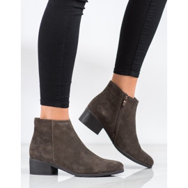 Filippo Botas de cuero clásicas caqui 4