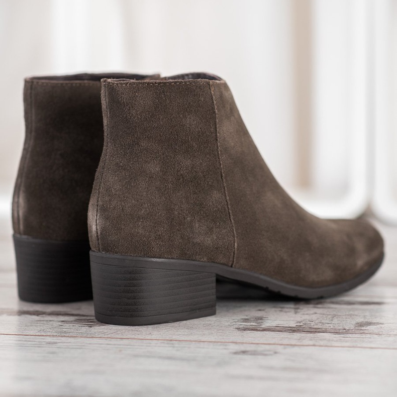 Filippo Botas de cuero clásicas caqui 1