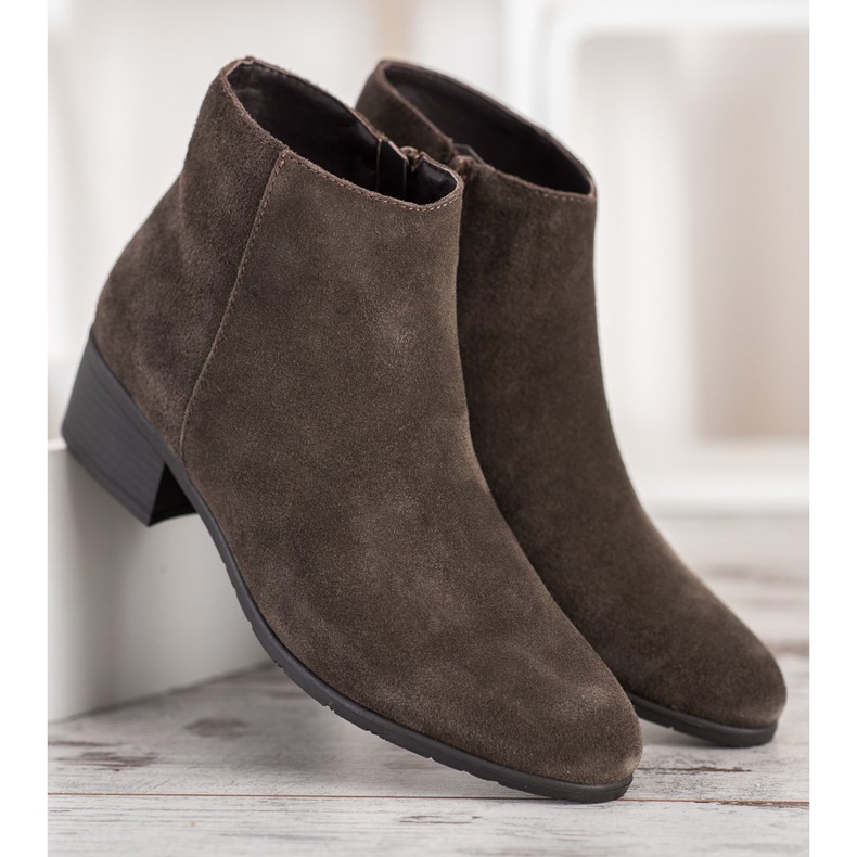 Filippo Botas de cuero clásicas caqui 2