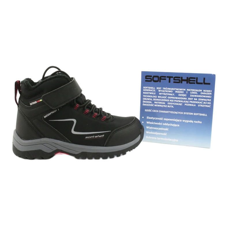 Botas deportivas soft-shell con membrana American Club HL38 / 20 negro rojo 5 Botas deportivas soft-shell con membrana American Club HL38 / 20 negro rojo 5