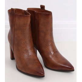 Botas de tacón, piel de serpiente marrón RB54 Camel 1