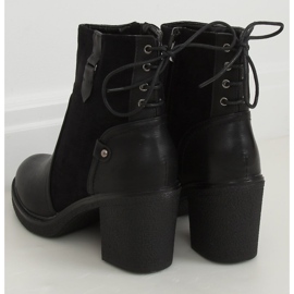 Botas negras con tacones anchos H8116 Negra negro 5