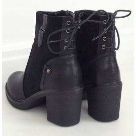 Botas negras con tacones anchos H8116 Negra negro 4